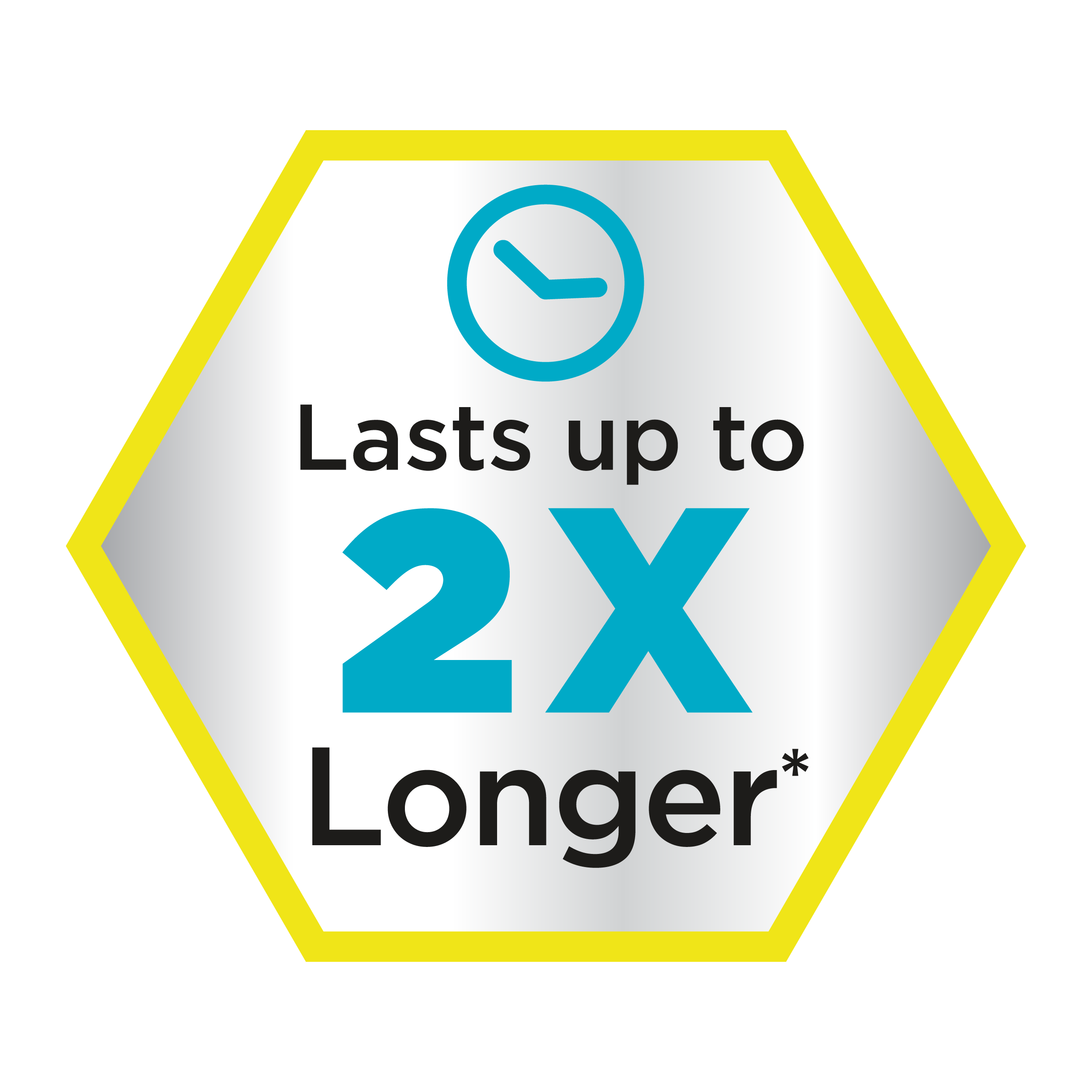 badge which says the wipers last up to 4 times longer